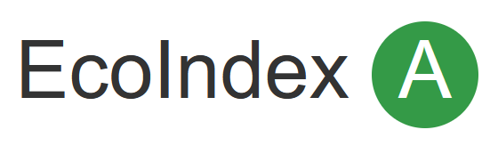 Note Ecoindex A sur l'ensemble du site